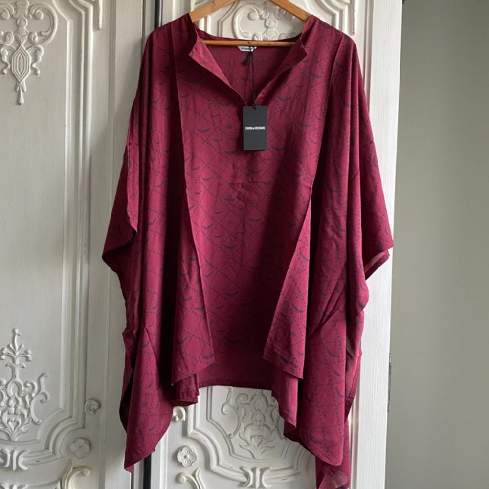 NWT Zadig Burgundy Short Kaftan
